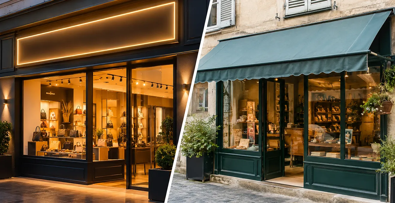 Enseignes lumineuses versus enseignes traditionnelles